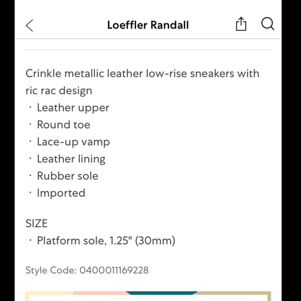 Loeffler Randal Elliot Ric Rac Silver Sneakers - Picture 10 of 11